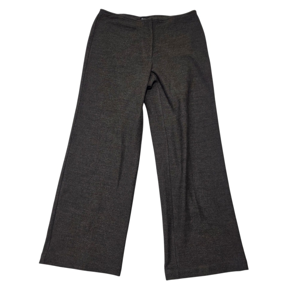 Eileen Fisher Pants Women S Brown Wide Leg Knit Crepe Career Trousers 7466